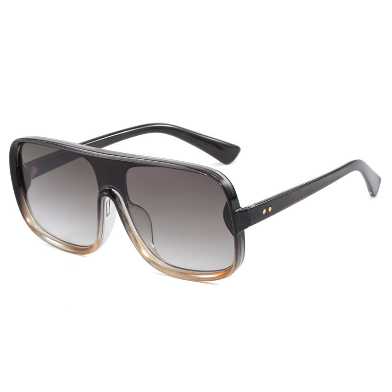 Dame moteriktig Shield-solbrille med innovativ design Luvikno