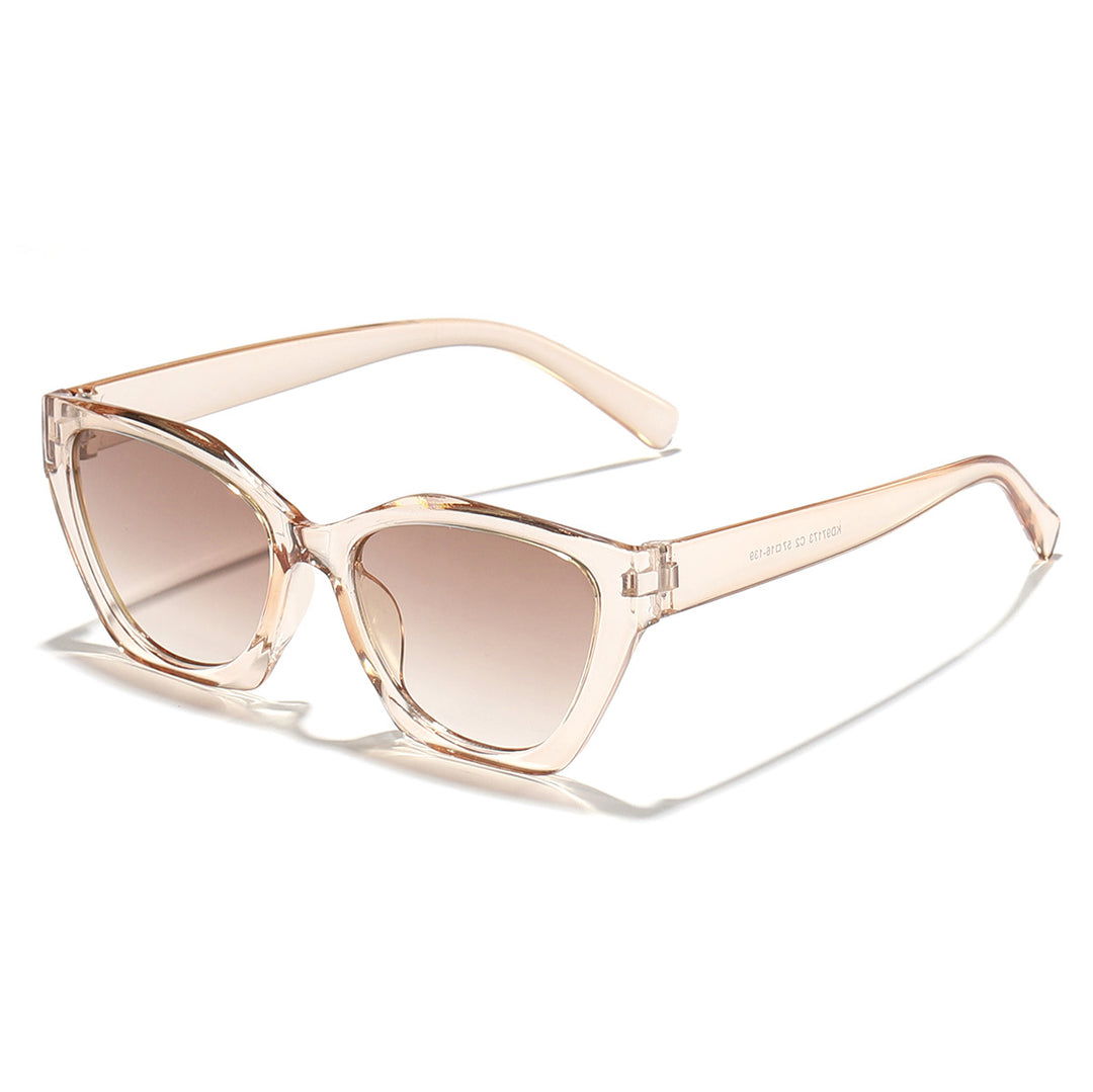 Dame geometrisk solbrille med moderne, hypoallergen plastramme Luvikno
