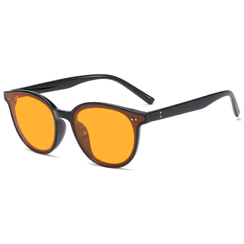 Dame rund solbrille med stilfull design og UV-beskyttelse Luvikno