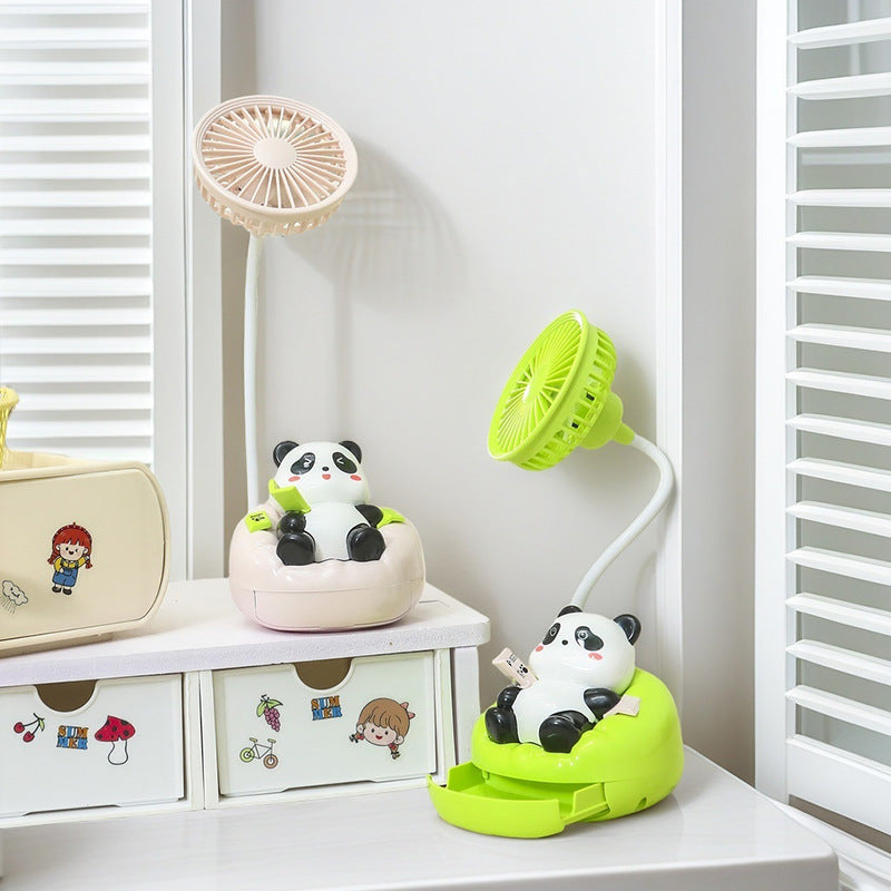 Dame Bærbar Mini-vifte med søtt panda-design Luvikno