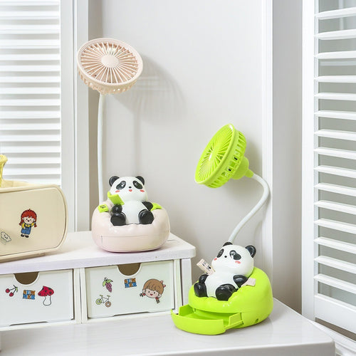 Dame Bærbar Mini-vifte med søtt panda-design Luvikno