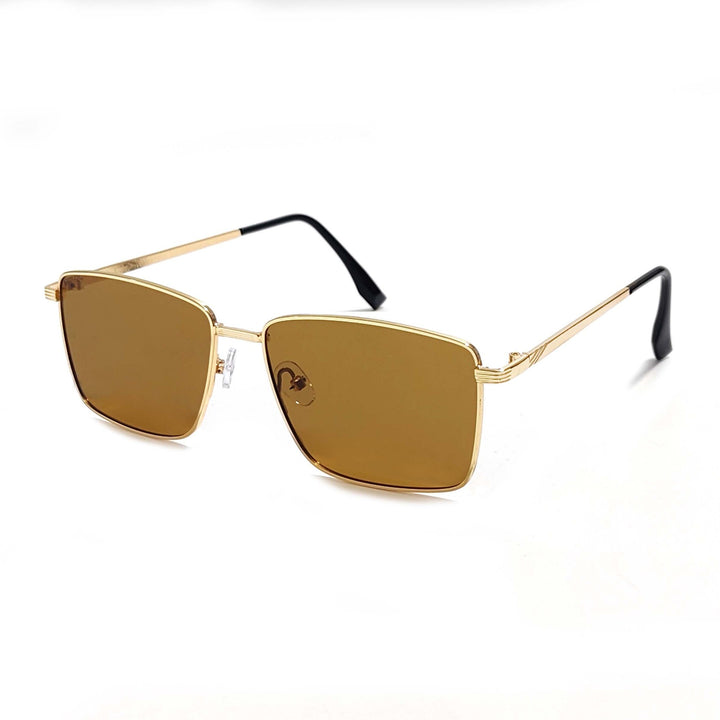 Herremodern kvadratisk solbrille med UV-beskyttelse og ergonomiske stenger Luvikno