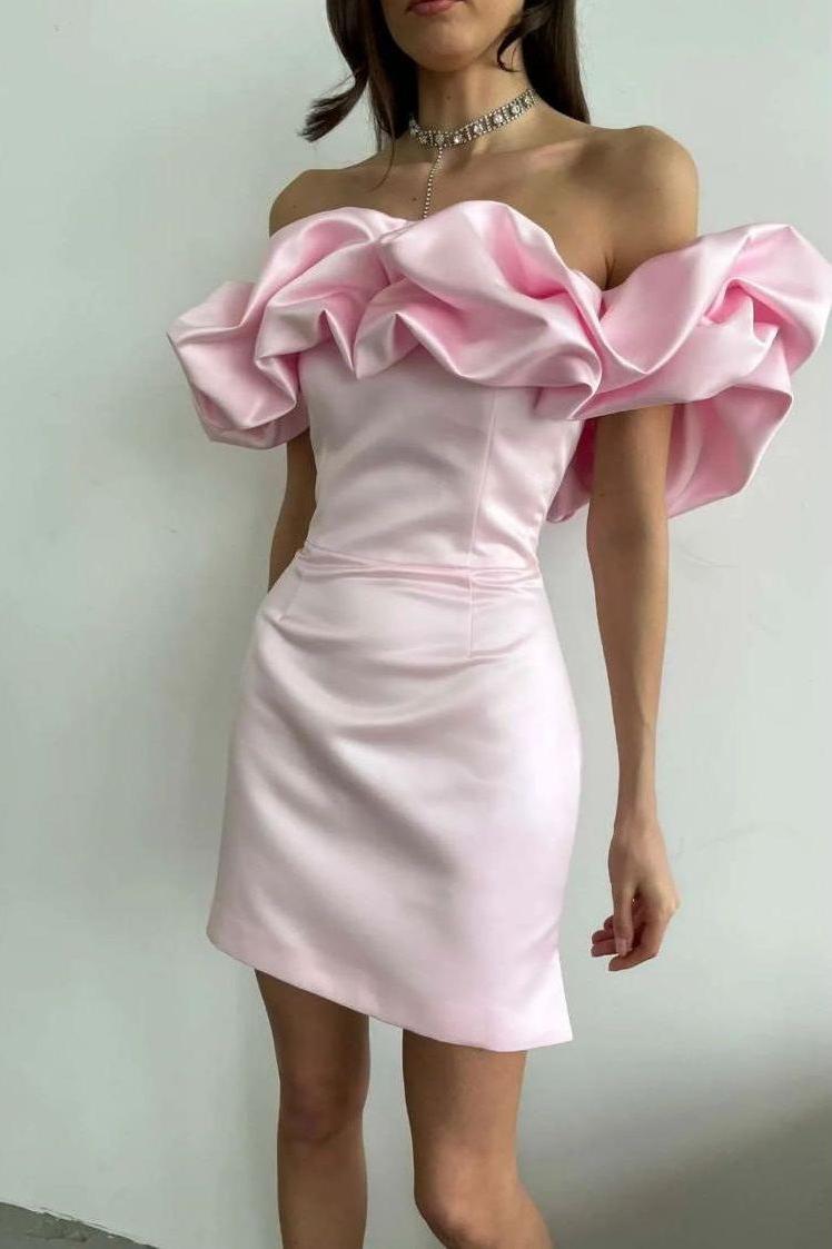 Luvik | frillit seksikäs one-shoulder mekko