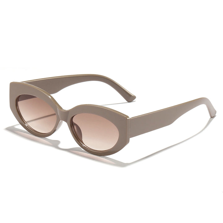 Dame Cat-Eye solbriller med lekent gjennomsiktig design Luvikno