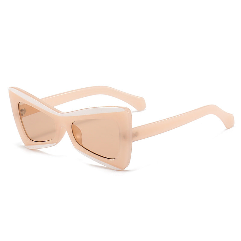 Damer Modische Cat-Eye-solbriller med bred ramme Luvikno