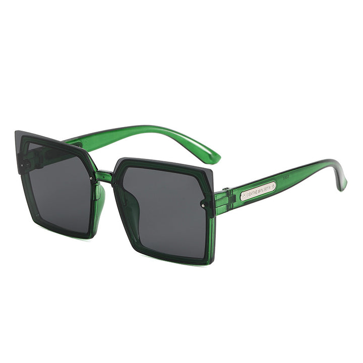 Dame Motebar Kvadratisk Solbrille med Stilig To-farget Ramme Luvikno