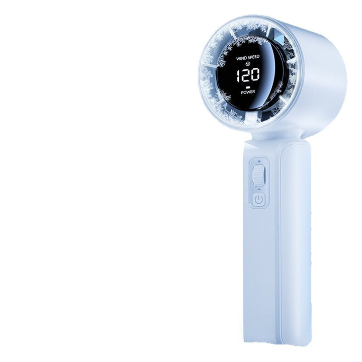 Unisex nan kompakt høyhastighets håndholdt vifte med LED-skjerm oppladbart batteri og stille turbin Luvikno