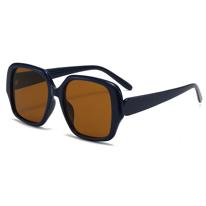 Dame moterisk kvadratisk solbrille med bred ramme Luvikno