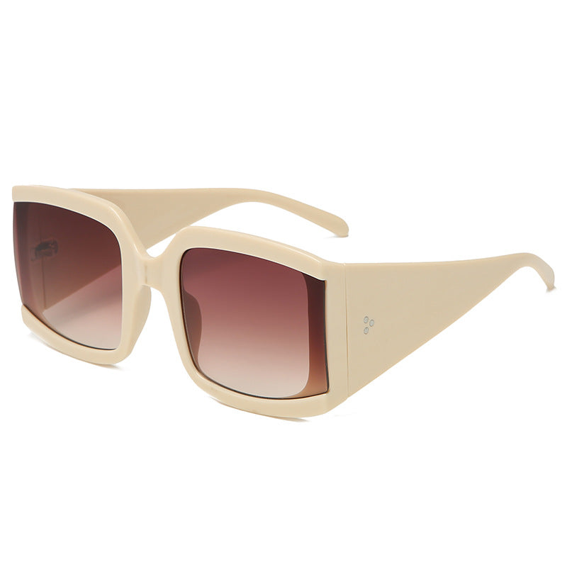 Dame oversized solbrille i moderne minimalistisk stil Luvikno