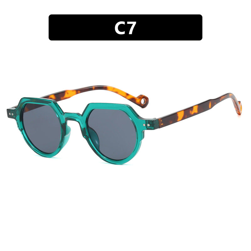 Dame geometrisk solbrille med beskyttende UV-filter og robust ramme Luvikno