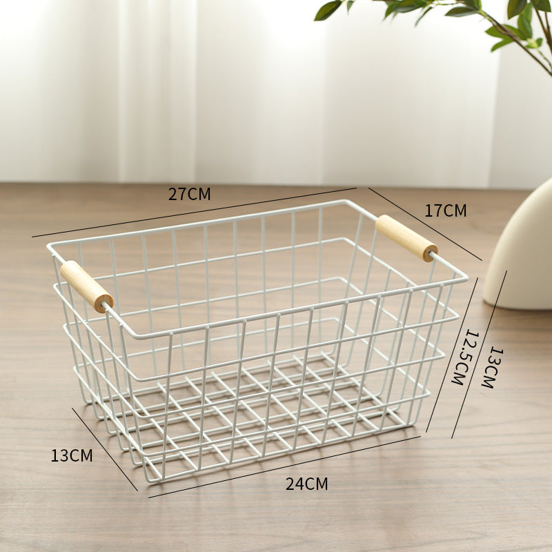 Unisex Ledningsoppbevaringskurv med ergonomiske trehåndtak Luvikno