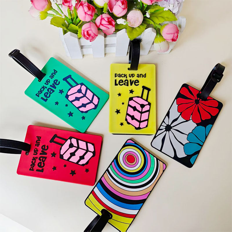 Unisex bagasjelapp i kreativ regnbue-design Luvikno