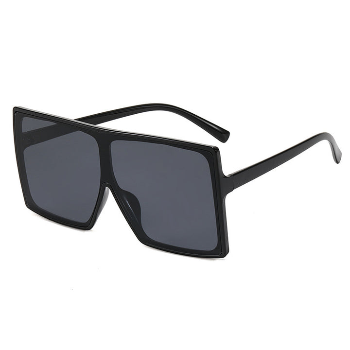 Dame oversized solbriller i trendy geometrisk design Luvikno