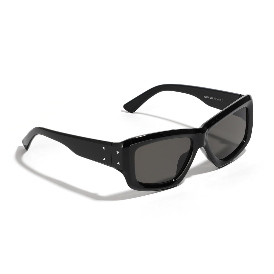 Damer oversized geometrisk solbrille med moderne ramme Luvikno