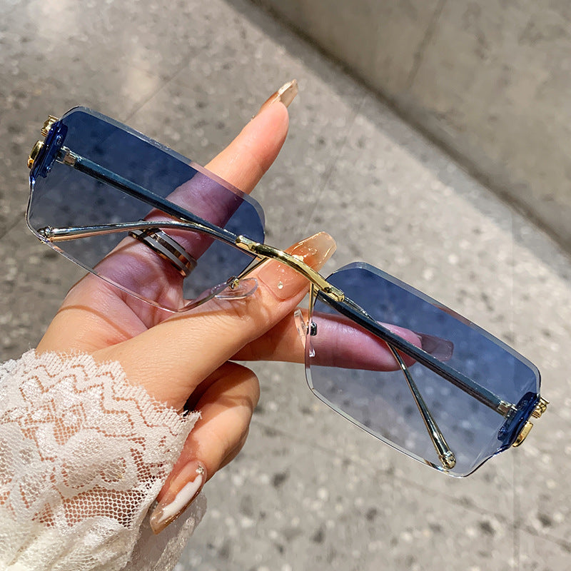 Dame oversized solbrille med høykvalitets metallramme og polariserte linser Luvikno