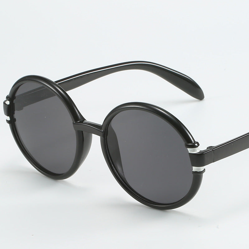 Dame rund solbrille i trendy leopardmønster med UV-beskyttelse Luvikno