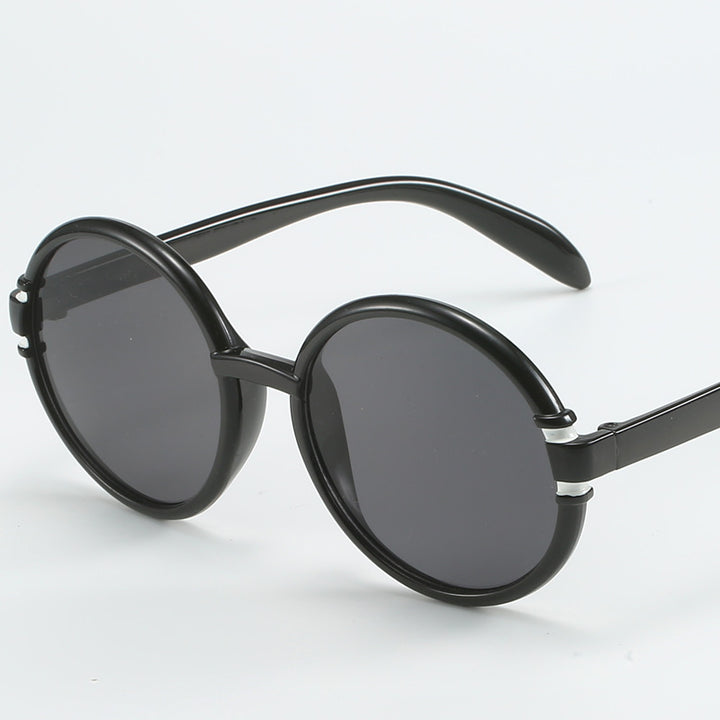 Dame rund solbrille i trendy leopardmønster med UV-beskyttelse Luvikno