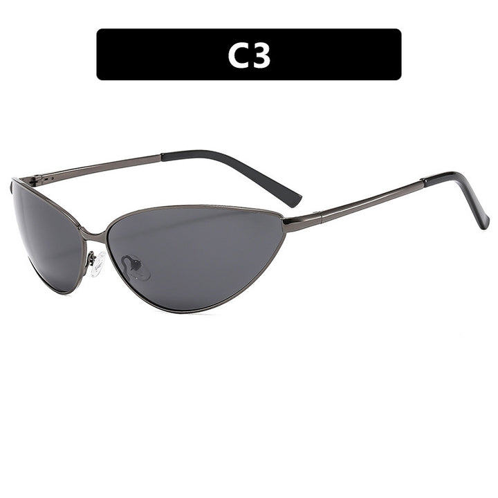 Damer Cat-Eye solbriller med moderne metallramme Luvikno
