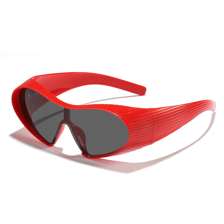 Dame trendy sports solbriller med elastisk ramme Luvikno