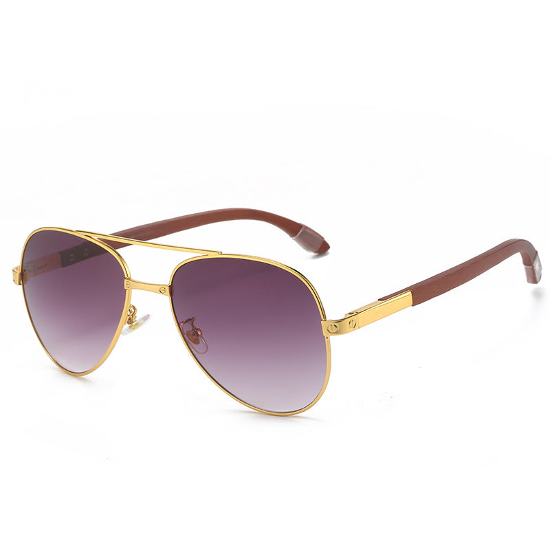 Dame elegant pilot solbrille med fin metallramme og UV-beskyttelse Luvikno