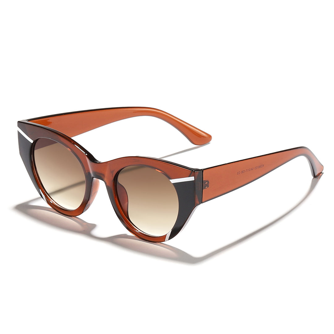 Dame moteriktig solbrille med unik leoprint Luvikno