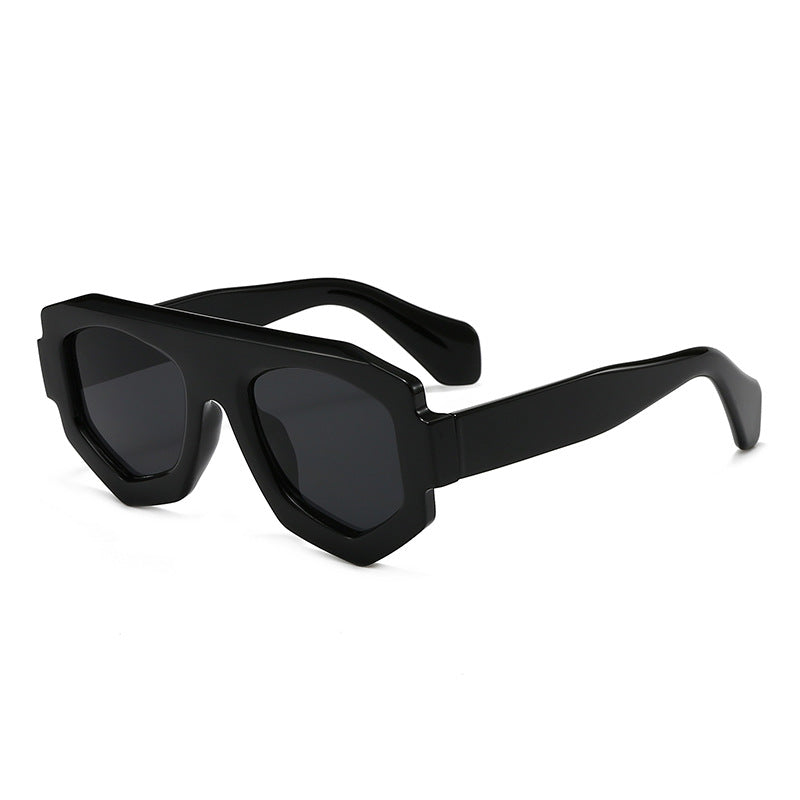 Dame moterik hexagonal solbrille Luvikno