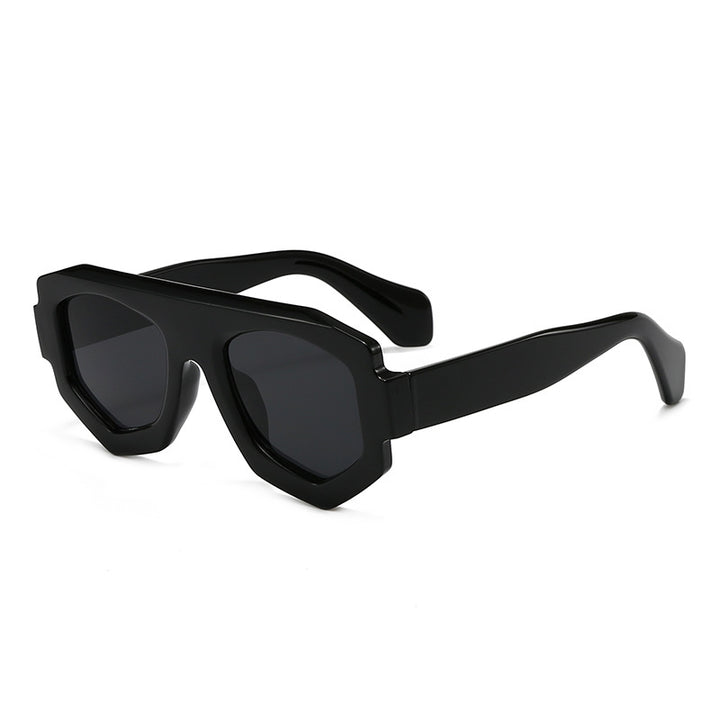 Dame moterik hexagonal solbrille Luvikno