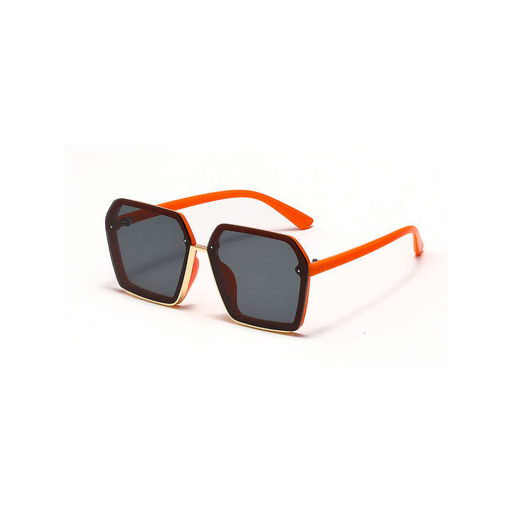 Dame kreative oversized solbriller med unik geometri Luvikno