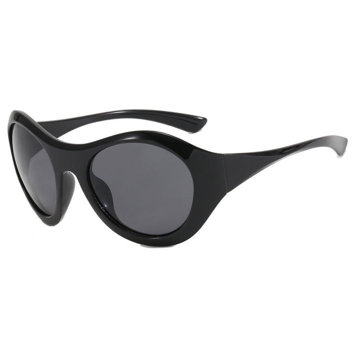 Dame retroinspirerte solbriller med oversized ramme og beskyttende glass Luvikno