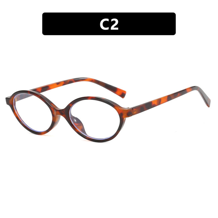 Dame moteriktig oval solbrille med buet ramme og UV-beskyttelse Luvikno