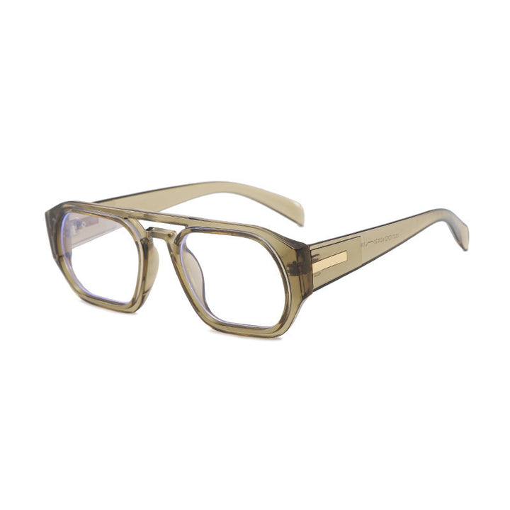 Dame moteriktig rektangulær brille med elegant metalled accent Luvikno