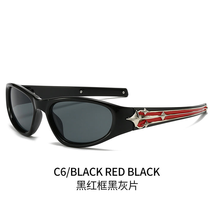 Dame Sporty solbrille i moderne design med stilfull metallramme Luvikno