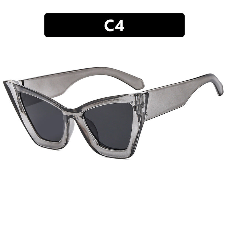 Dame trendy Cat-Eye solbriller med robust design og UV-beskyttelse Luvikno