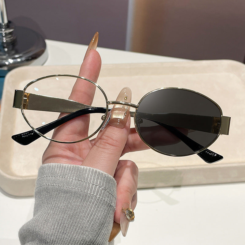 Dame Vintage solbrille i ovalt design Luvikno