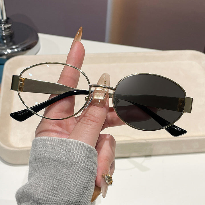 Dame Vintage solbrille i ovalt design Luvikno