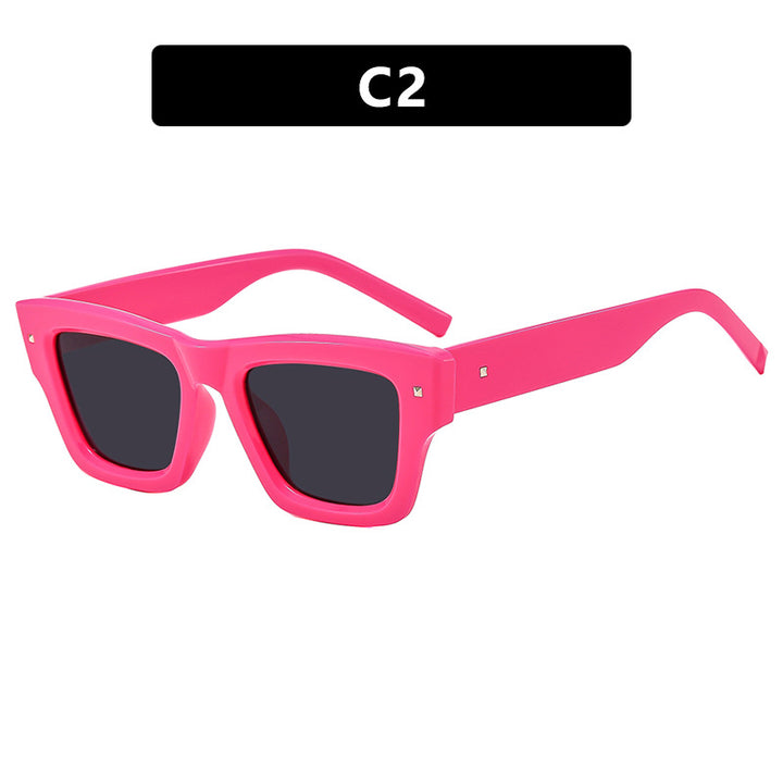 Dame trendy solbrille med firkantet ramme og UV-beskyttelse Luvikno