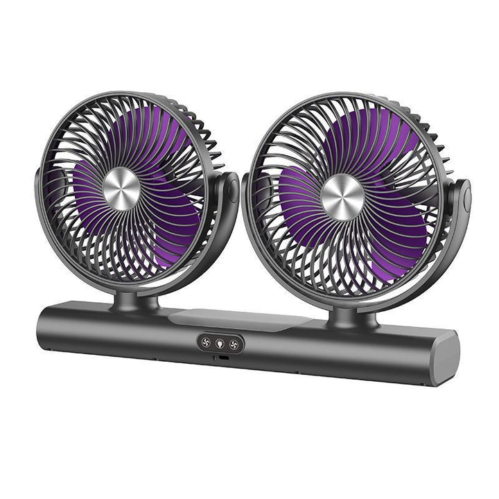 Dual-Head Oppladbar Skrivebordsvifte Luvikno