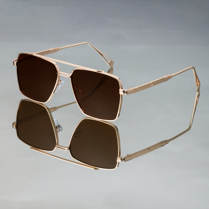 Dame oversized solbriller med elegant metallramme Luvikno
