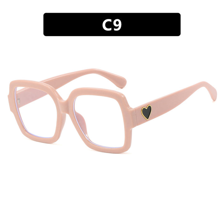 Dame firkantet solbrille med leken hjerte detalj Luvikno