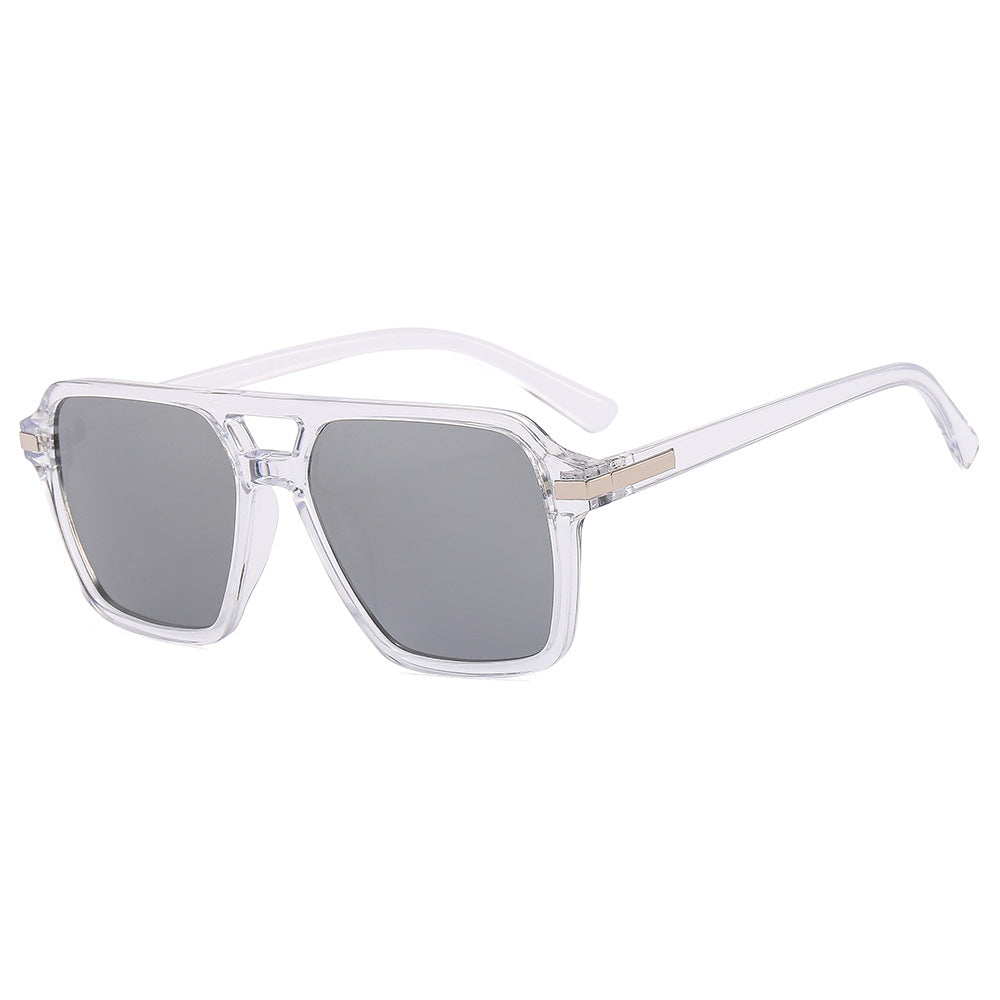Dame(modern) firkantet solbrille med elegant metallwrap Luvikno
