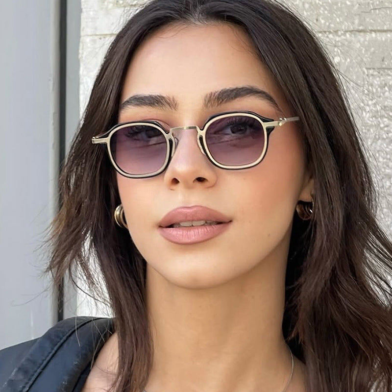 Dame firkantet solbrille med unikt design og UV-beskyttelse Luvikno