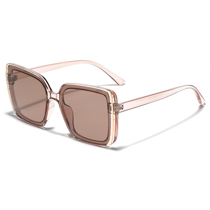 Dame oversized Designer-solbrille med unik ramme Luvikno