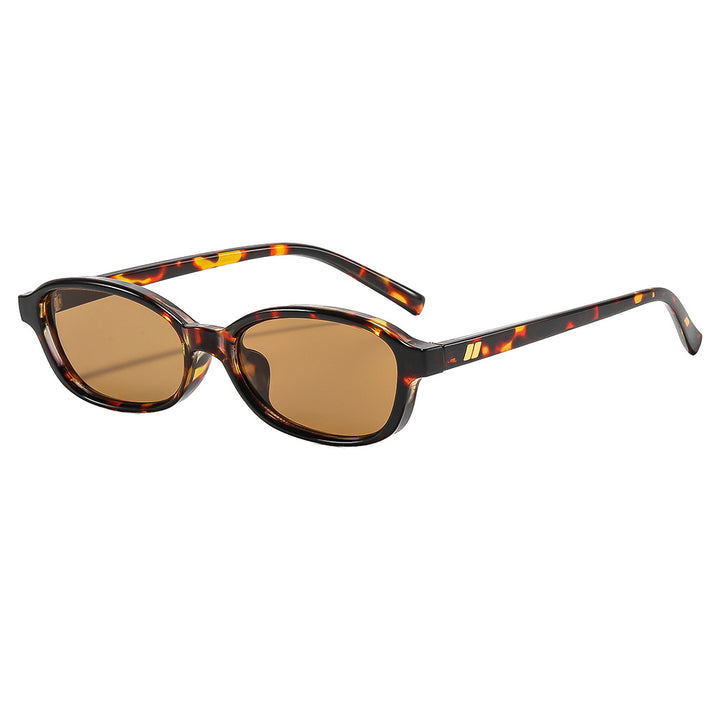 Dame fashionable solbriller i stilren oval design med UV-beskyttelse Luvikno