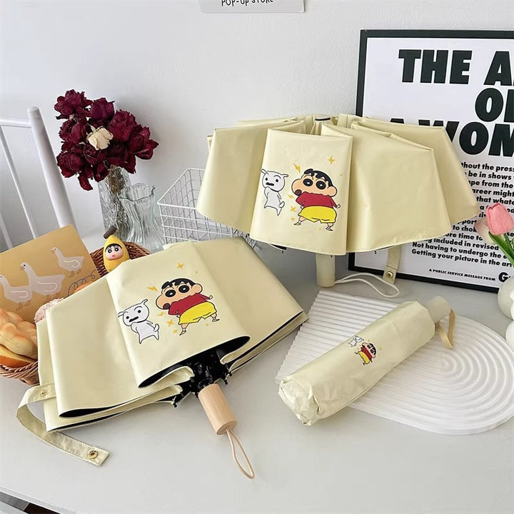 Damer foldbar paraply med kreativt karakterdesign Luvikno