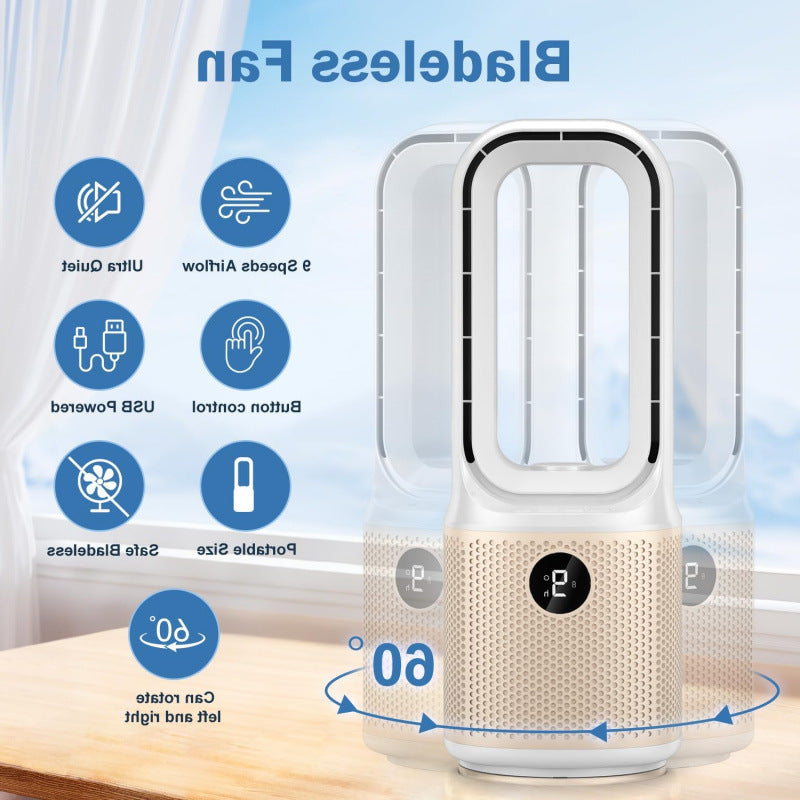 Unisex Bærbar Turmventilator med innovativ trådløs teknologi Luvikno