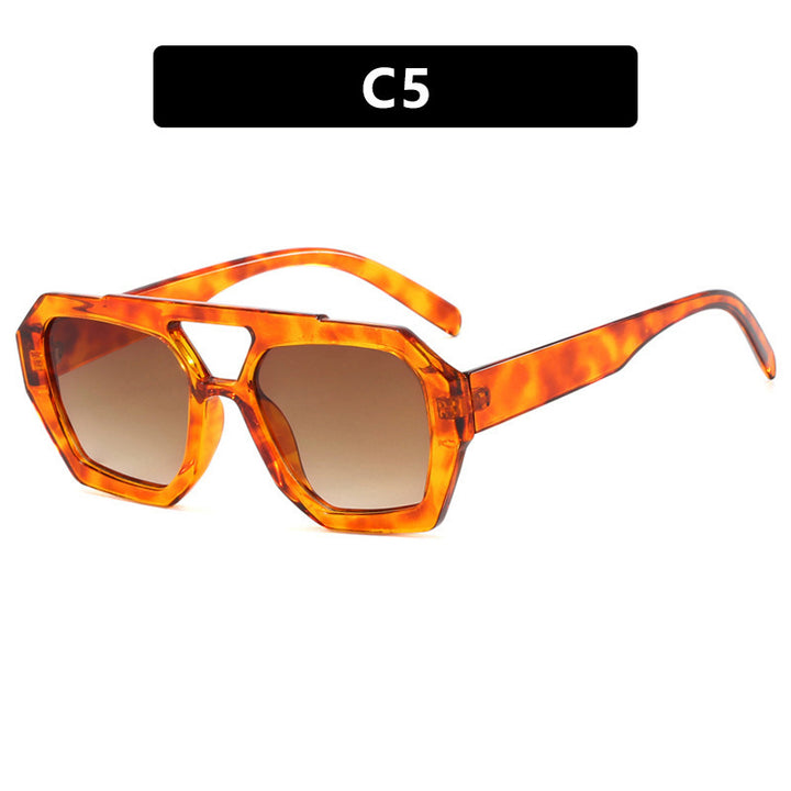 Dame geometrisk solbrille med luksuriøst design Luvikno