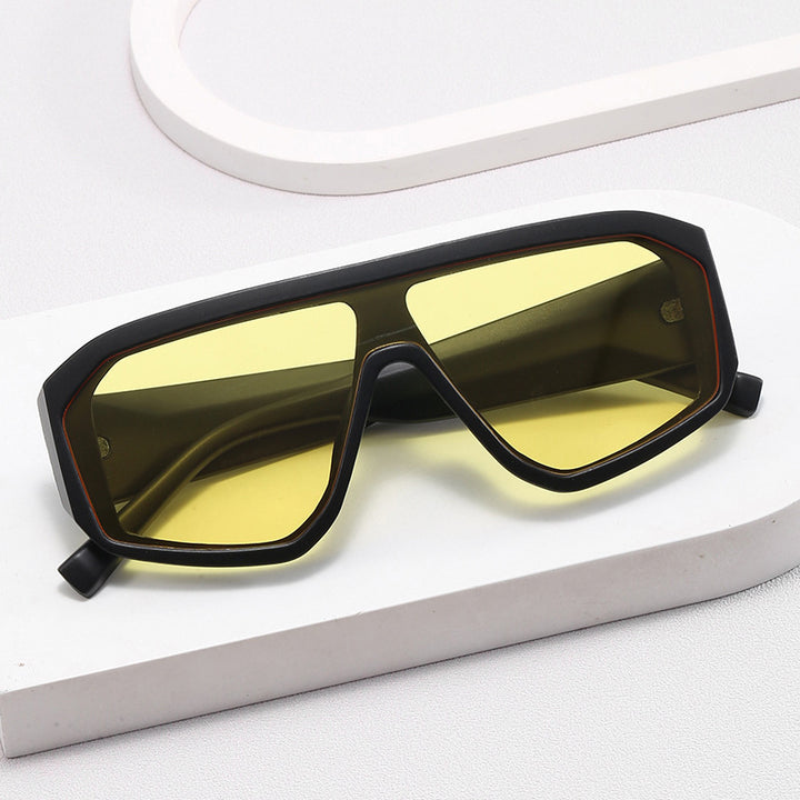 Dame Modiske Oversized-solbriller i futuristisk design Luvikno