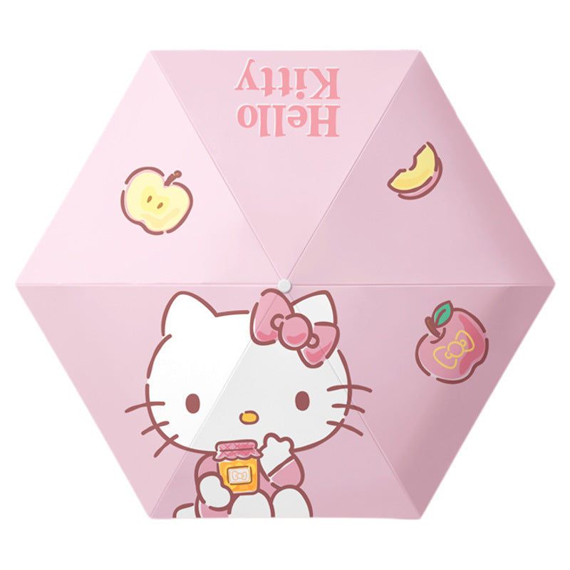 Dame falregnparaply med eksklusiv Hello Kitty-design og praktisk bæremekanisme Luvikno