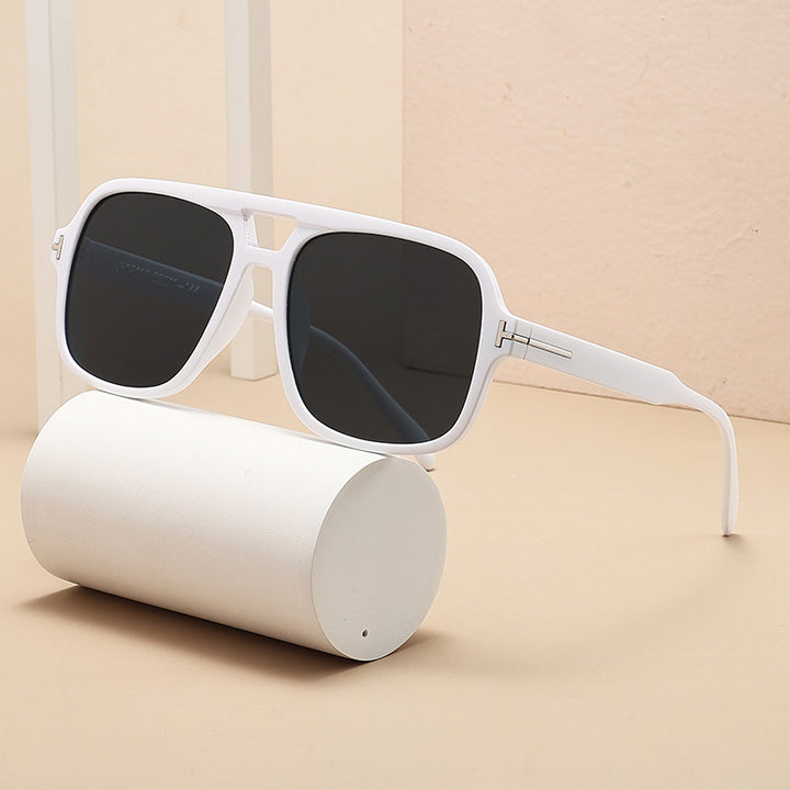 Dame Modischer quadratischer Solbrille med robust ramme Luvikno