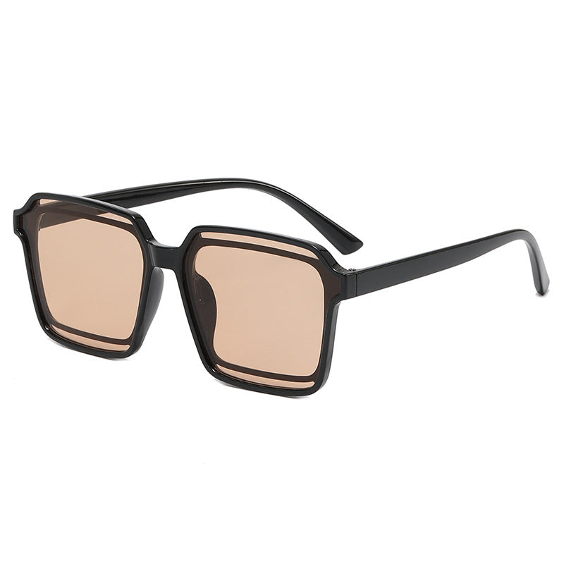 Dame elegant firkantet solbrille med robust ramme Luvikno